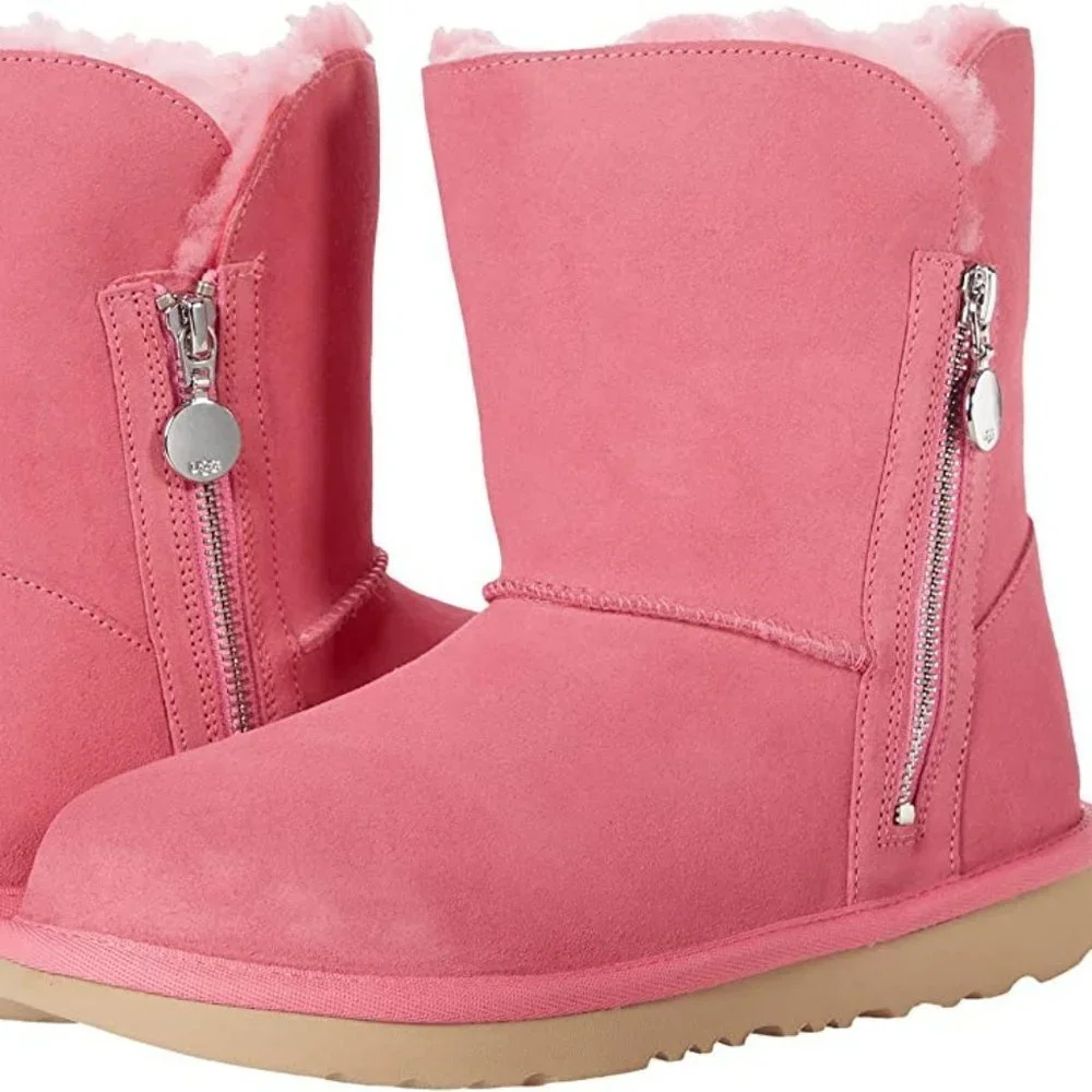 NIB UGG YOUTH 4 5 6 WOMEN'S 6 7 8 WATER RESISTANT‎ BAILEY ZIP SHORT SUEDE BOOTS